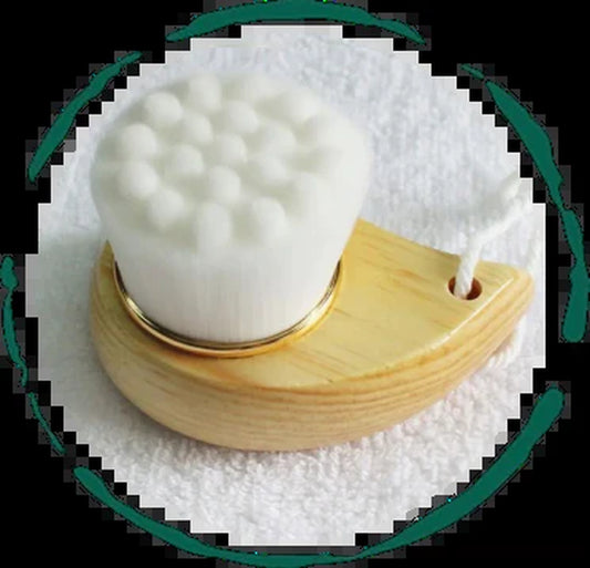 Facial Brush with Bamboo Handle