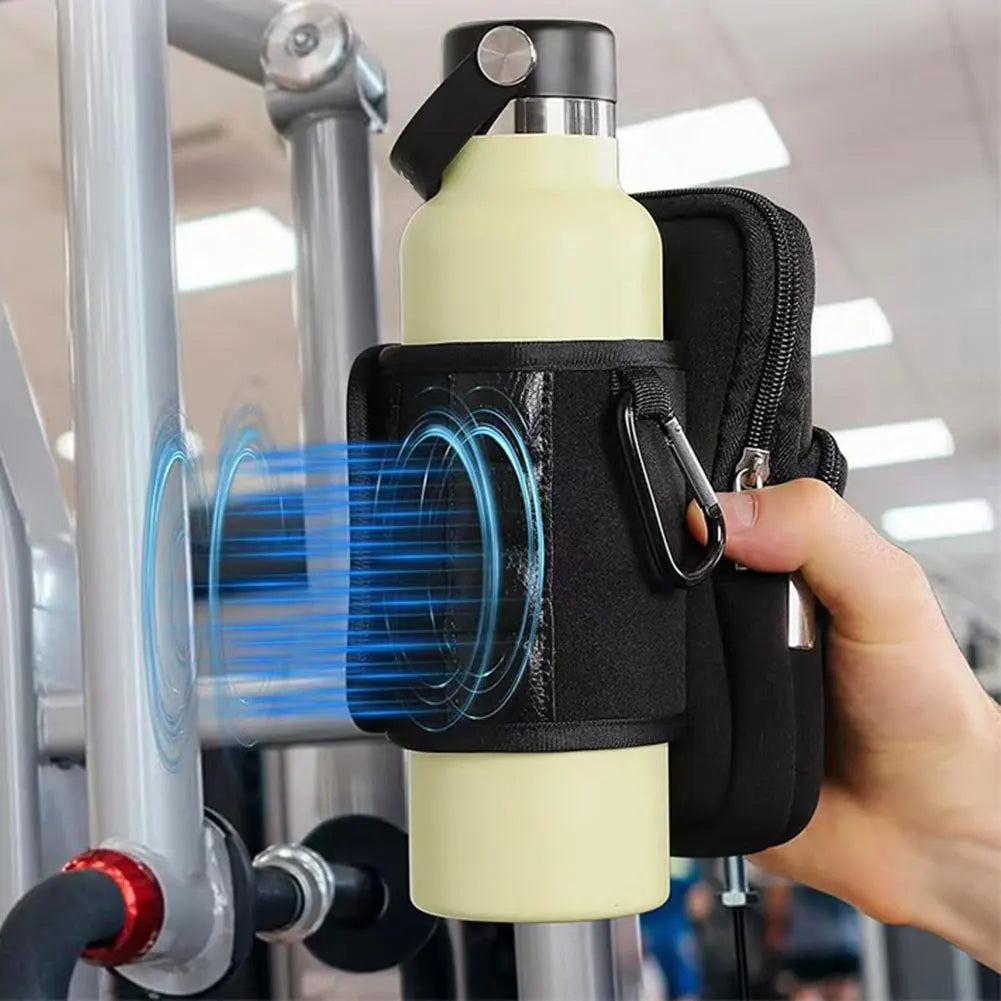 Magnetic Water Bottle Sleeve Pouch Gym Bag Magnetic Holder Magnetic Water Bottle Bag for Cell Phones Key Cards Headphones