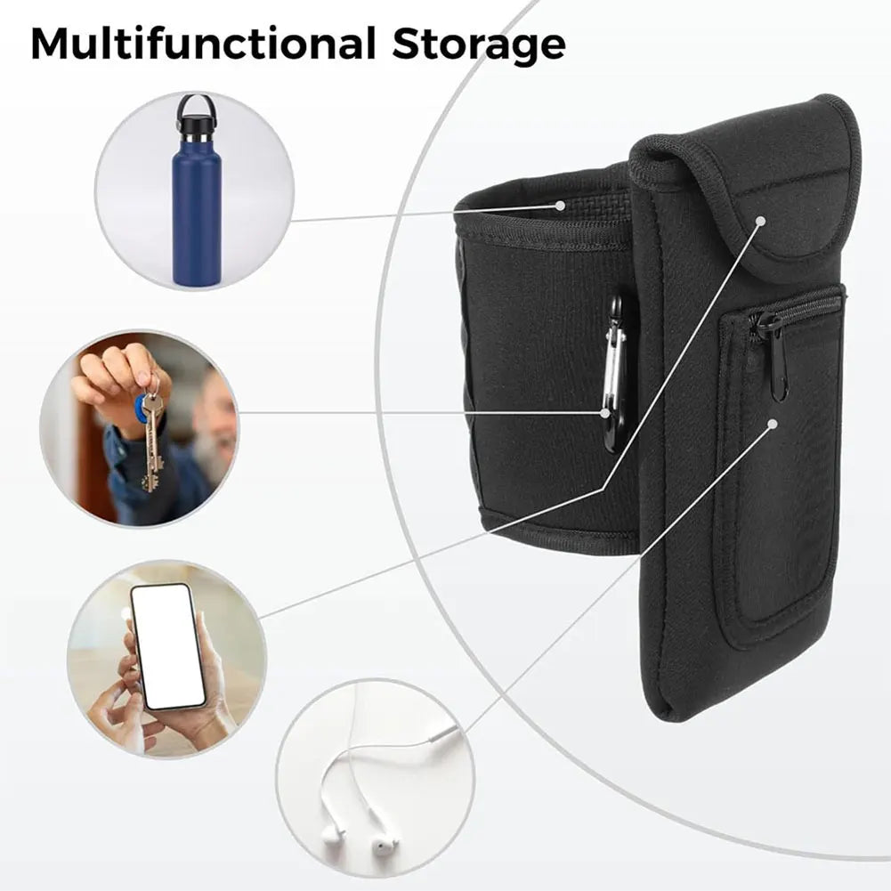 Magnetic Water Bottle Sleeve Pouch Gym Bag Magnetic Holder Magnetic Water Bottle Bag for Cell Phones Key Cards Headphones