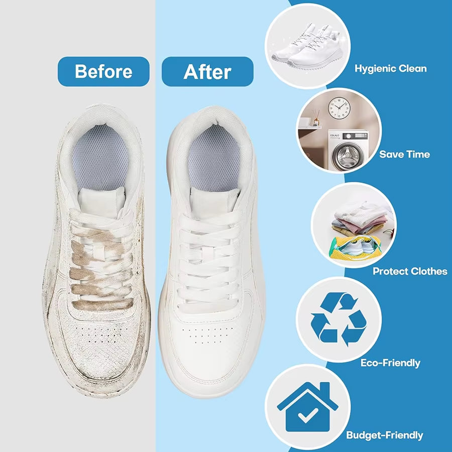 Shoe Washing Machine Bag Laundry Shoe Bag for Washer and Dryer Reusable Shoe Cleaning Bag for Shoes Unstain Cleaner