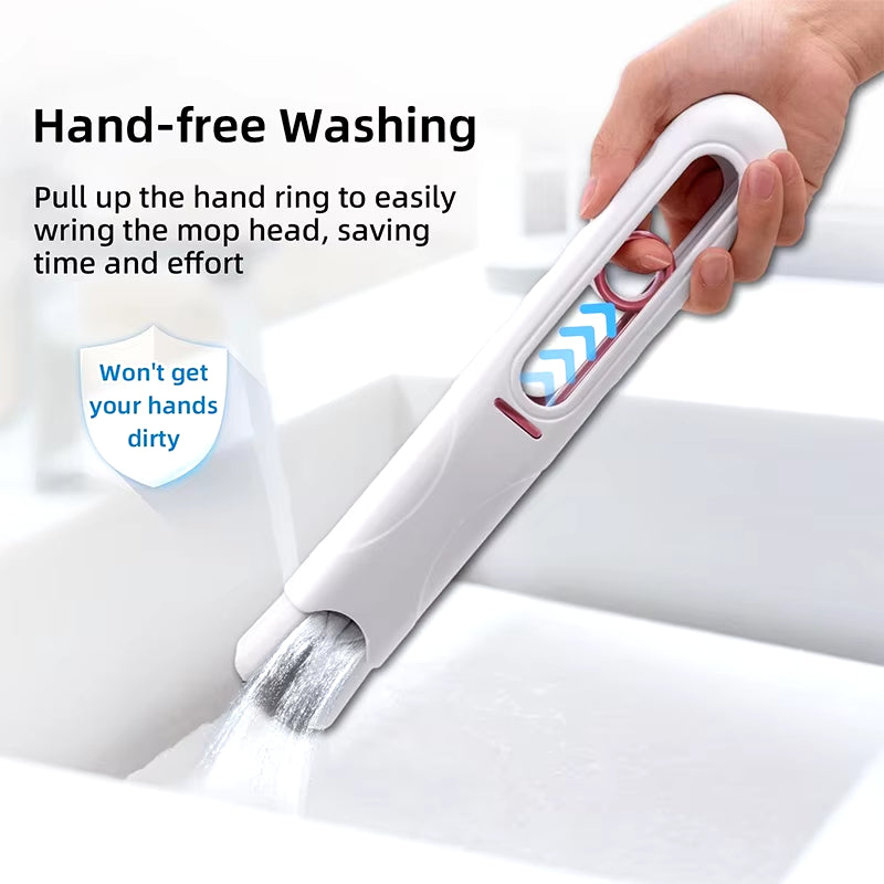 Portable Mini Self Squeeze Cleaning Mop Wet and Dry Use Sponge Mop for Bathroom, Kitchen, Desktop, Glass, Living Room, Car