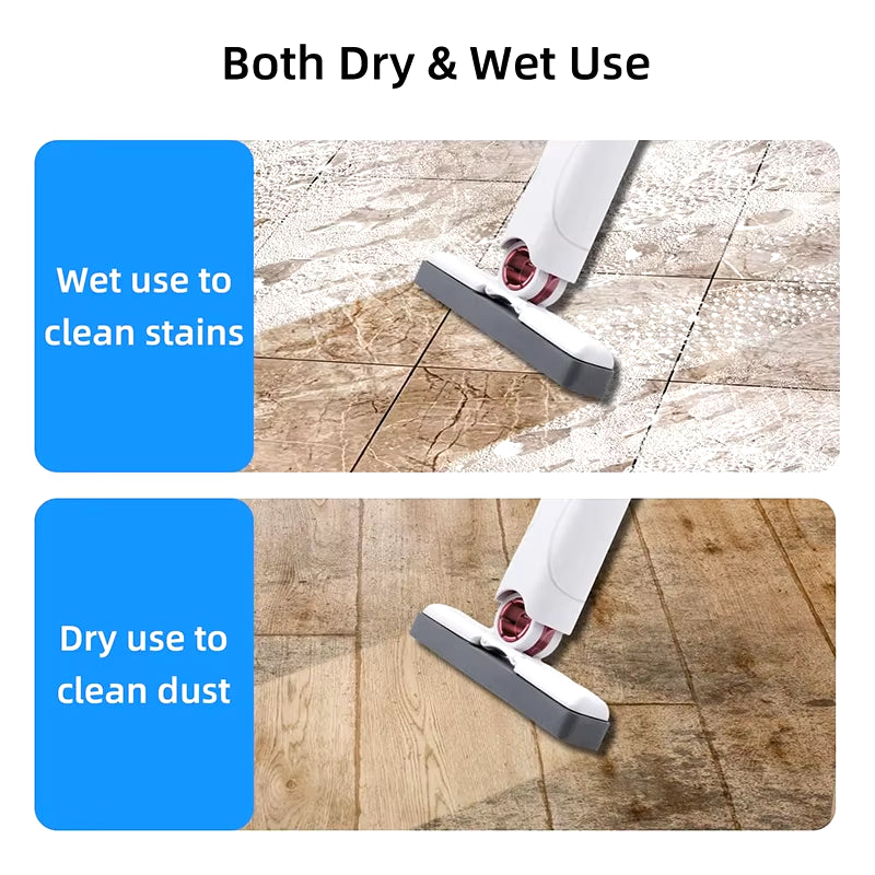 Portable Mini Self Squeeze Cleaning Mop Wet and Dry Use Sponge Mop for Bathroom, Kitchen, Desktop, Glass, Living Room, Car