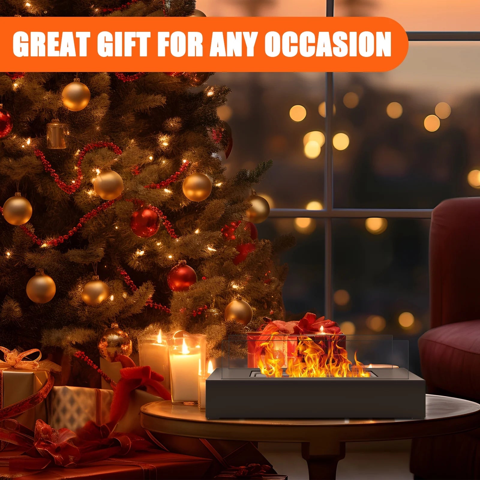 Tabletop Fire Pit Portable Indoor&Outdoor,  Table Top Fire Pit Smokeless Tabletop Ventless Fireplace Gifts, 2 Pack