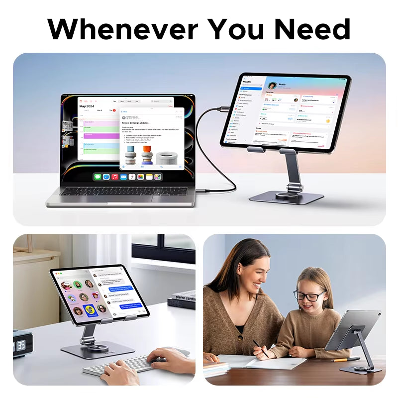 Tablet Phone Stand for Ipad Pro Iphone Xiaomi Tablet Support 360°Rotatable Aluminum Ipad Stand Laptop Stand Tablet Holder