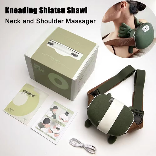 Bionic Neck Shoulder Massager Heated Back Massagers Electric Kneading Muscles Massage Pillow Neck Waist Leg Body ﻿3-Level Modes
